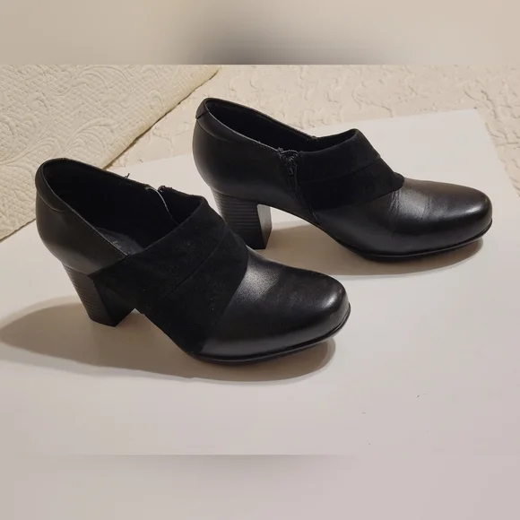 Clarks Shoes Clarks Bendables Womens Black Leather Ankle Boots